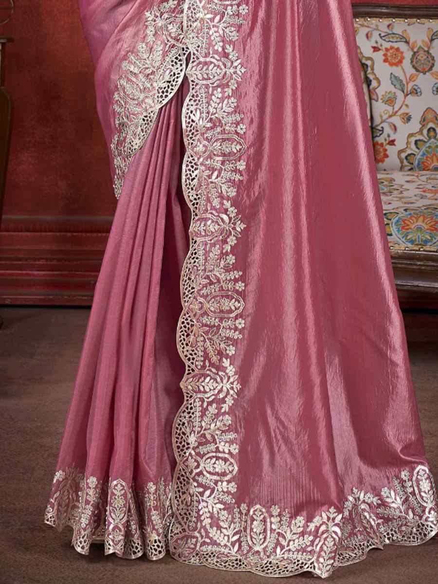 Magenta Silk Handwoven Wedding Festival Heavy Border Saree