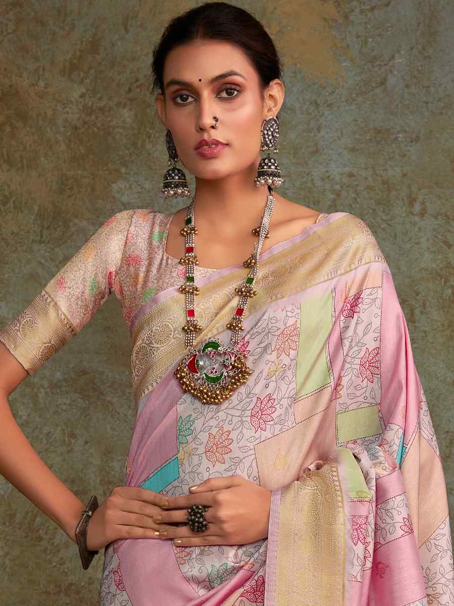 Multi Soft Silk Handwoven Casual Festival Classic Style Saree