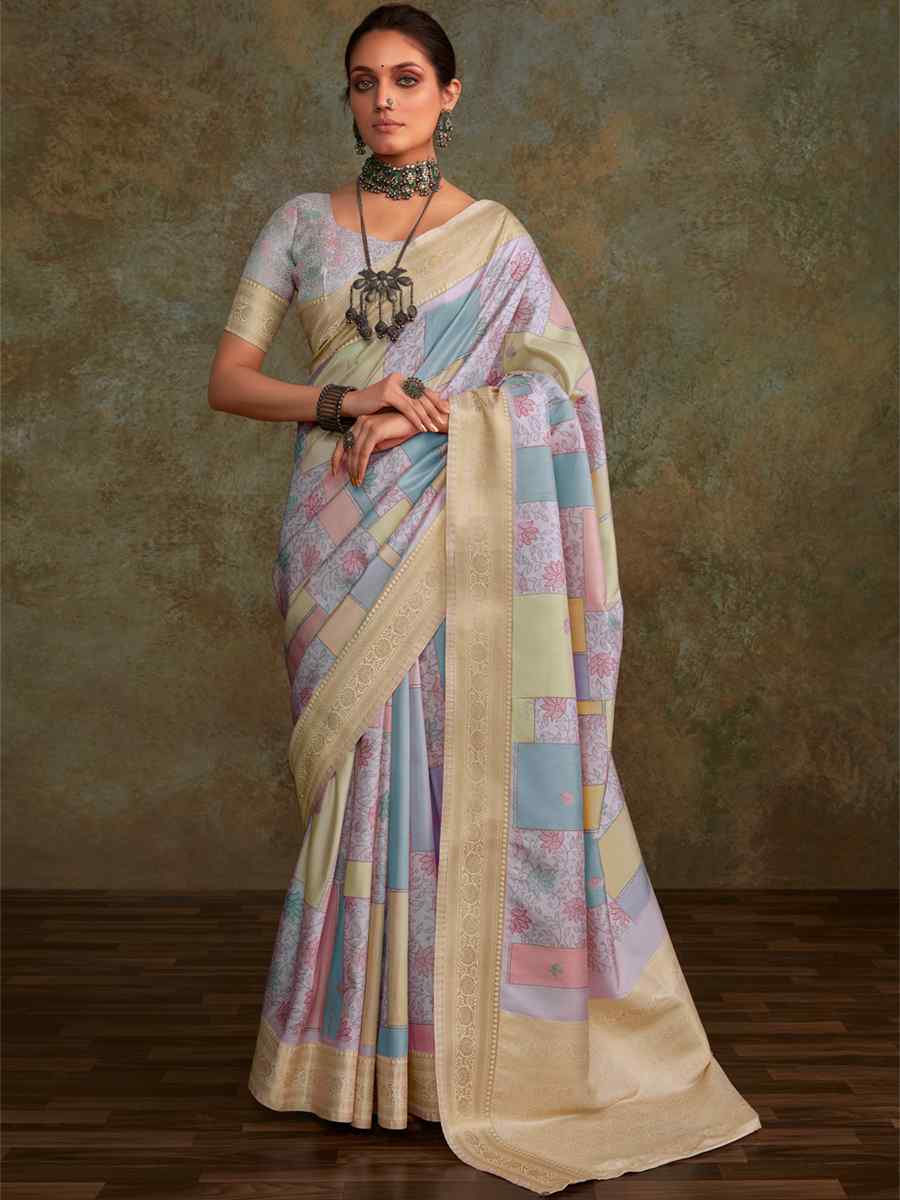 Multi Soft Silk Handwoven Casual Festival Classic Style Saree