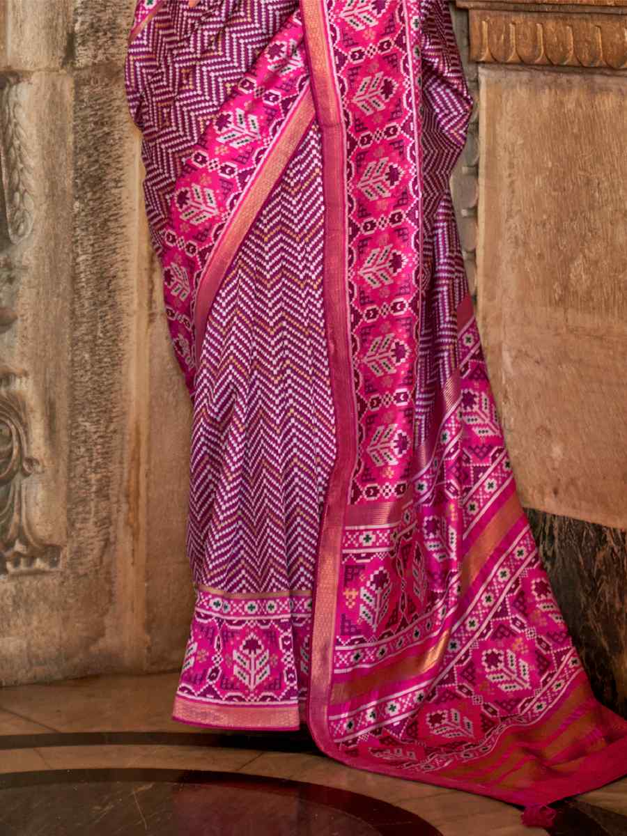 Pink Soft Silk Handwoven Casual Festival Heavy Border Saree