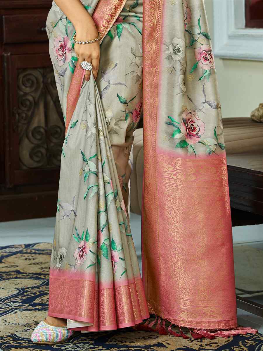 Sea Green Pure Handloom Silk Handwoven Wedding Festival Heavy Border Saree