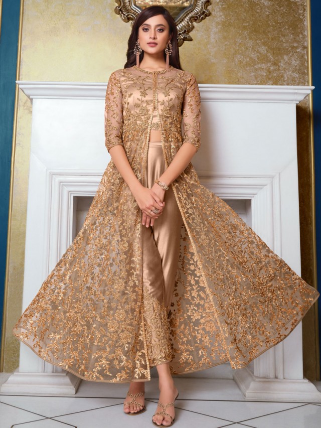 party wear net dress