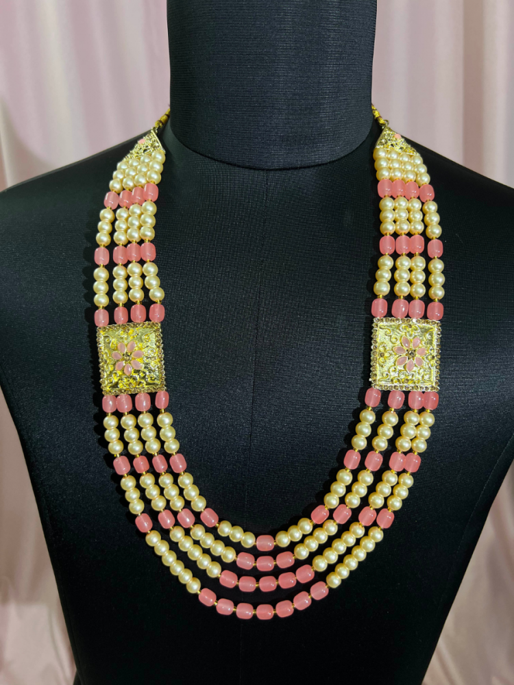 Multi Alloy Moti Groom&#039;s Wedding Wear Pearls Necklace