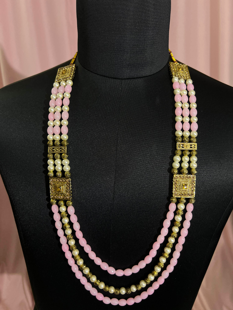 Multi Alloy Moti Groom's Wedding Wear Pearls Necklace