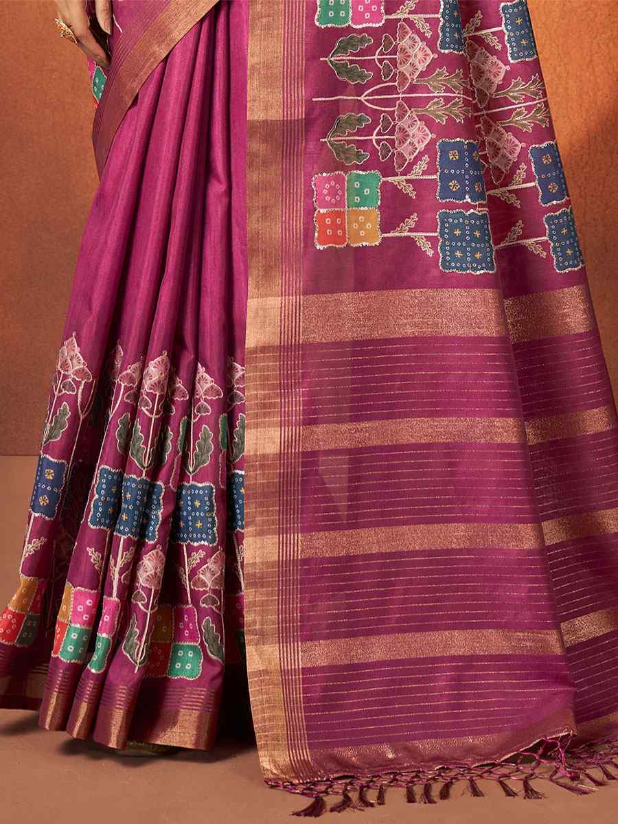Pink Rangkat Crepe Silk Handwoven Wedding Festival Classic Style Saree