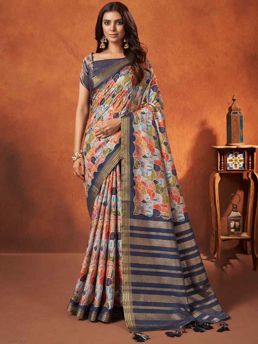 Grey Rangkat Crepe Silk Handwoven Wedding Festival Classic Style Saree
