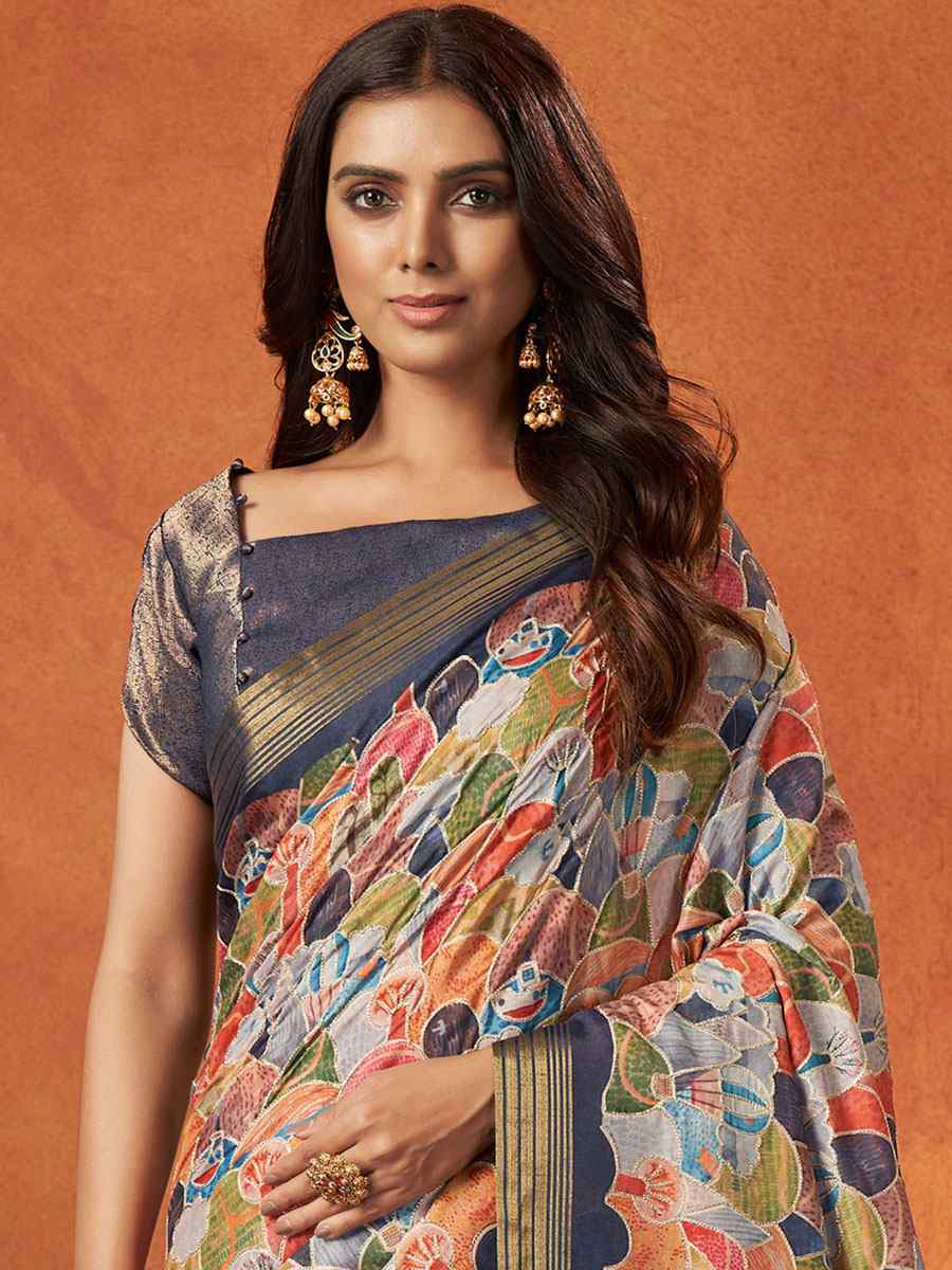 Grey Rangkat Crepe Silk Handwoven Wedding Festival Classic Style Saree