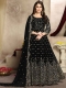 Black Faux Georgette Embroidered Party Lawn Kameez