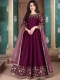 Byzantium Purple Silk Embroidered Festival Lawn Kameez