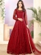 Maroon Net Embroidered Party Lawn Kameez