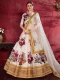 Off-White Art Silk Embroidered Wedding Lehenga Choli