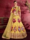 Maize Yellow Art Silk Embroidered Wedding Lehenga Choli