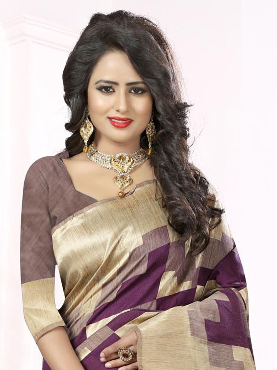 Wine Red Banarasi Art Silk Handwoven Festival Saree