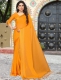 Orange Peel Satin Plain Party Saree