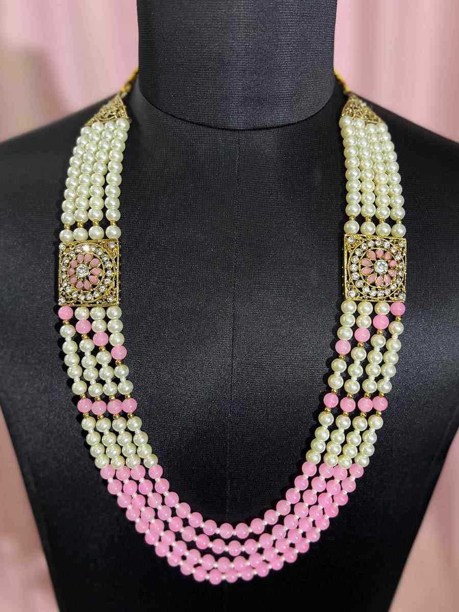 Multi Alloy Moti Groom's Wedding Wear Pearls Necklace