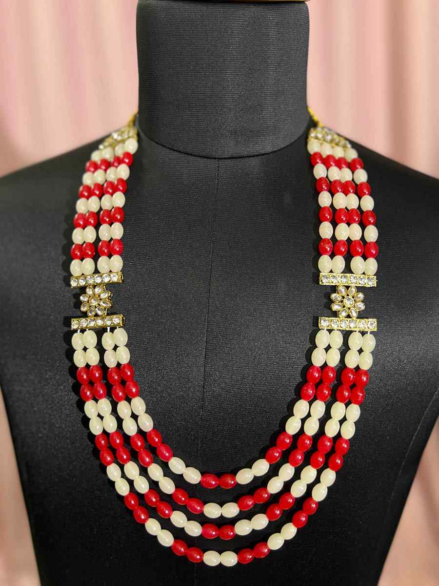 Multi Alloy Moti Wedding Wear Pearls Necklace