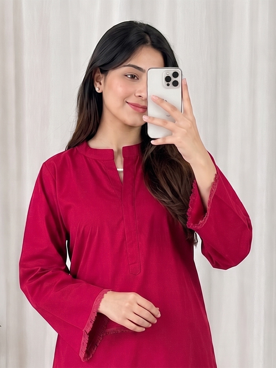 Magenta Heavy Rayon cotton Plain Lace Work Wedding Party Festival Casual Ready Kurti Bottom Women Wear
