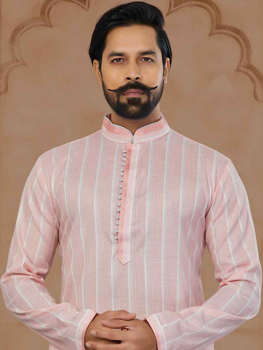 Multi Cotton Printed Festival Mens Kurta