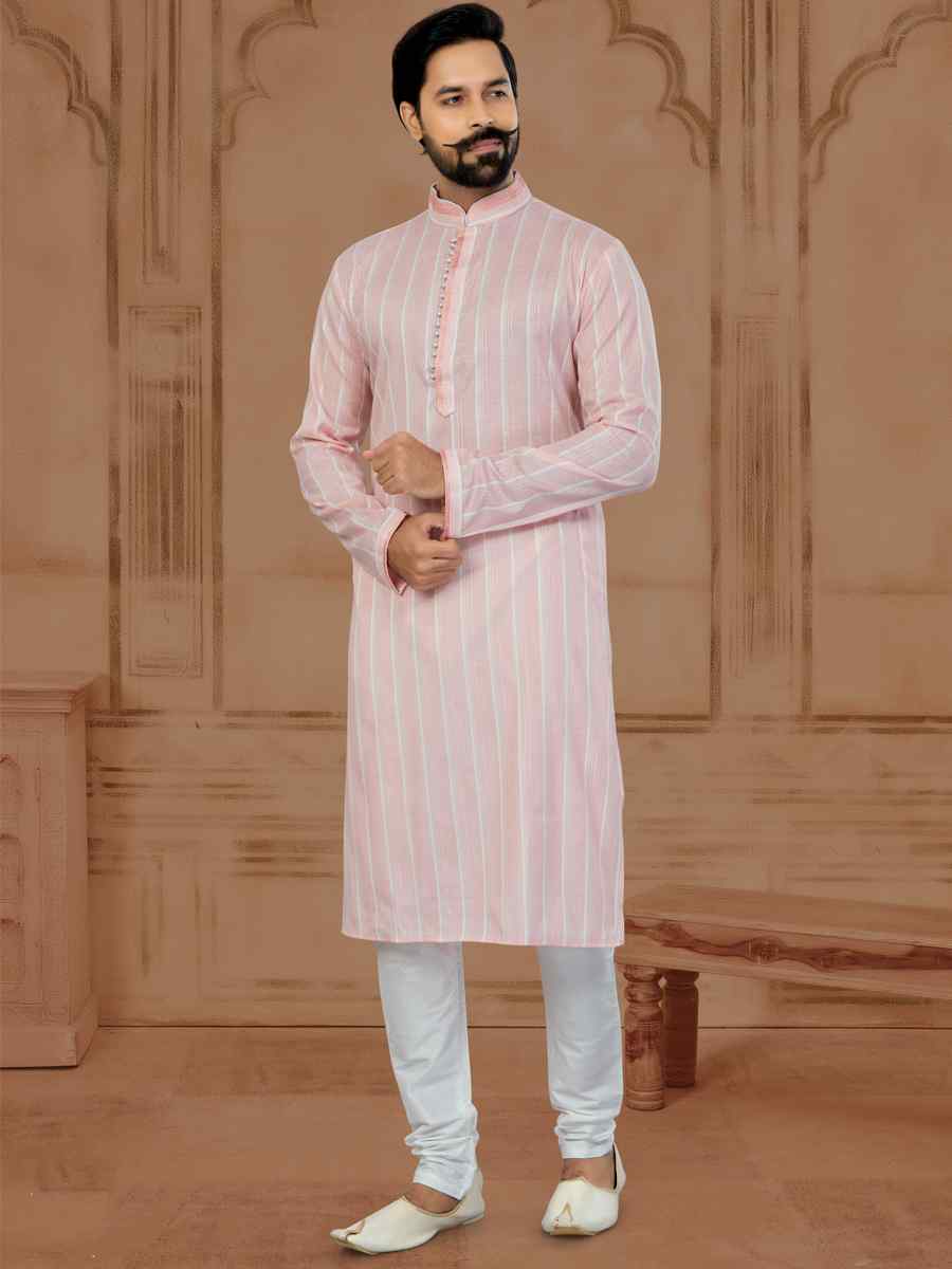 Multi Cotton Printed Festival Mens Kurta