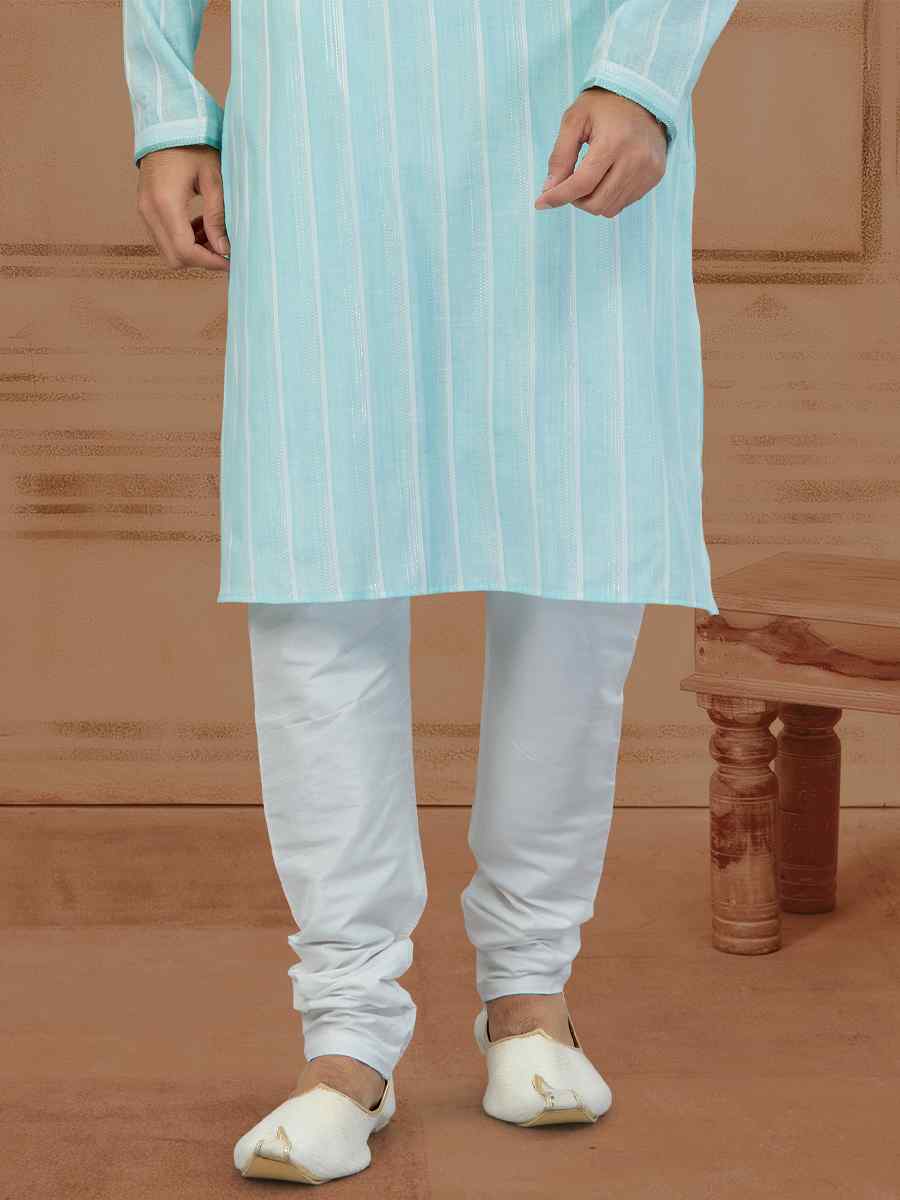 Multi Cotton Printed Festival Mens Kurta