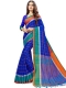 Dark Blue Cotton Silk Printed Casual Saree