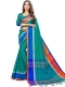 Pine Green Cotton Silk Printed Casual Saree
