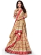 Beige Yellow Cotton Silk Printed Casual Saree
