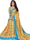 Mustard Yellow Cotton Silk Printed Casual Saree