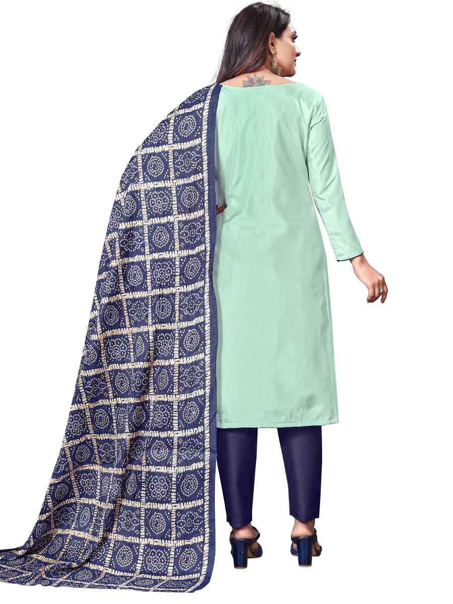 Aquamarine Parampara Silk Embroidered Party Festival Pant Salwar Kameez