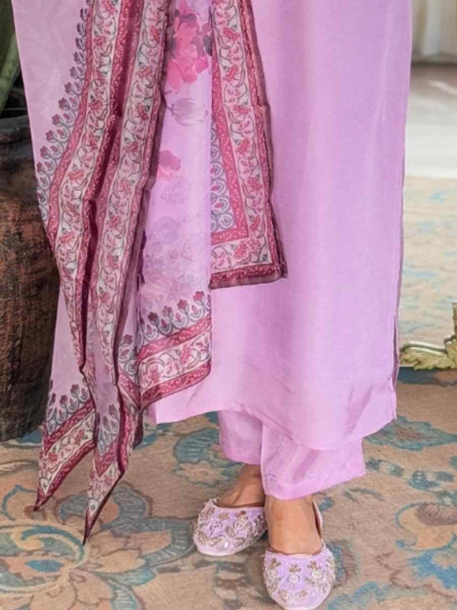 Baby Pink Rayon Embroidery Party Wedding Festival Casual Ready Pant Salwar Kameez