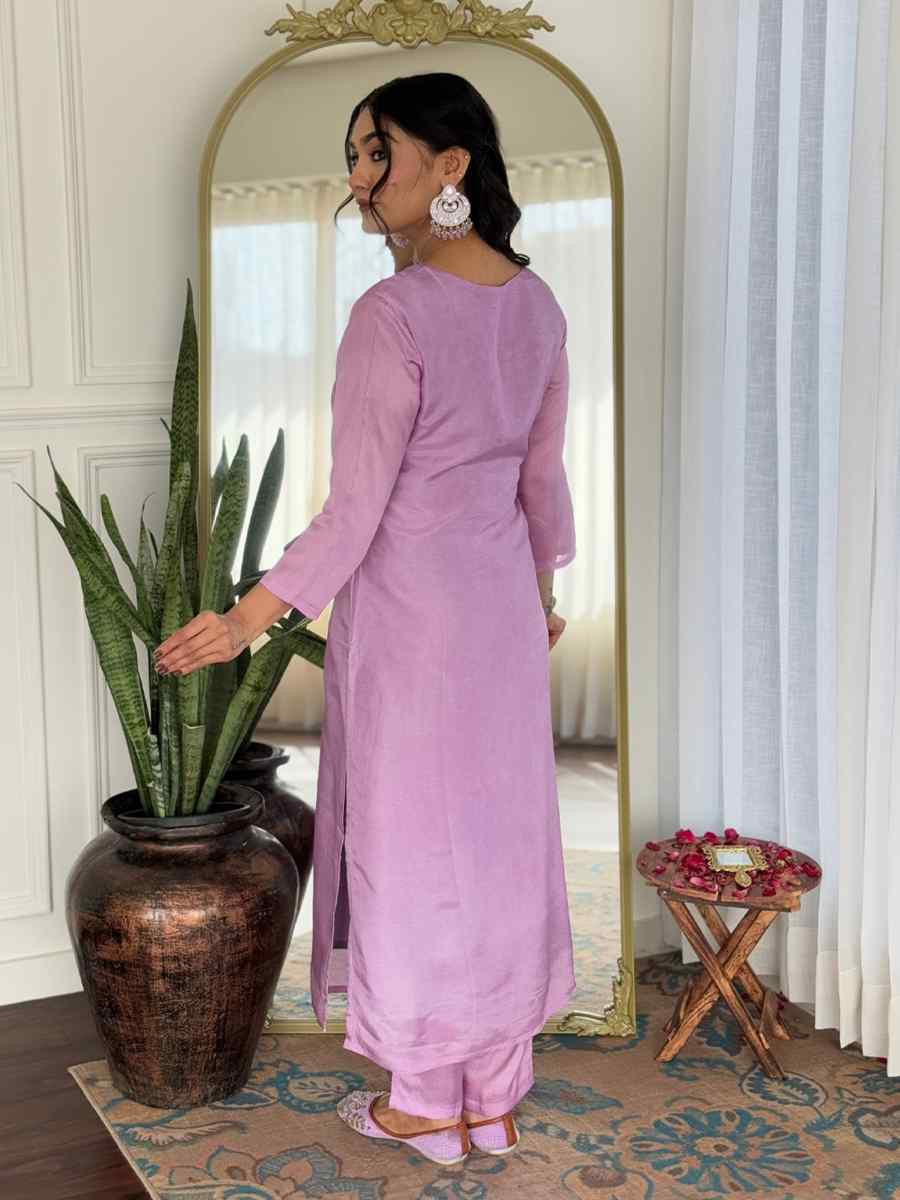 Baby Pink Rayon Embroidery Party Wedding Festival Casual Ready Pant Salwar Kameez