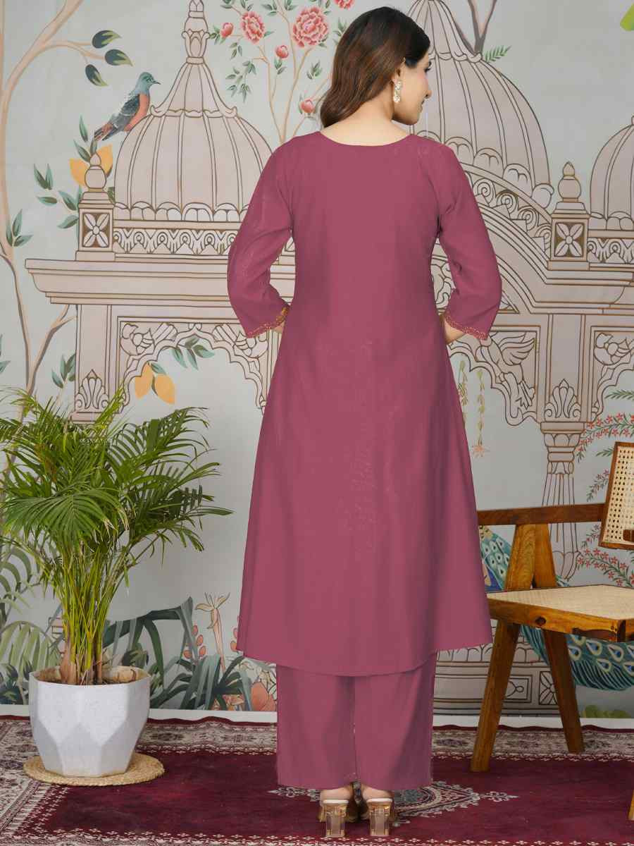 Beet Viscose Roman Silk Printed Festival Casual Kurti