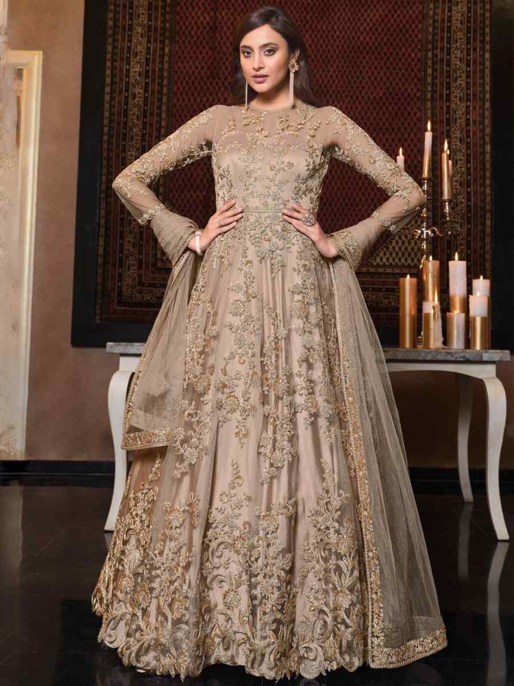 Shop Engagement Gown Gowns | Engagement Gown with Dupatta | Zeel Clothing