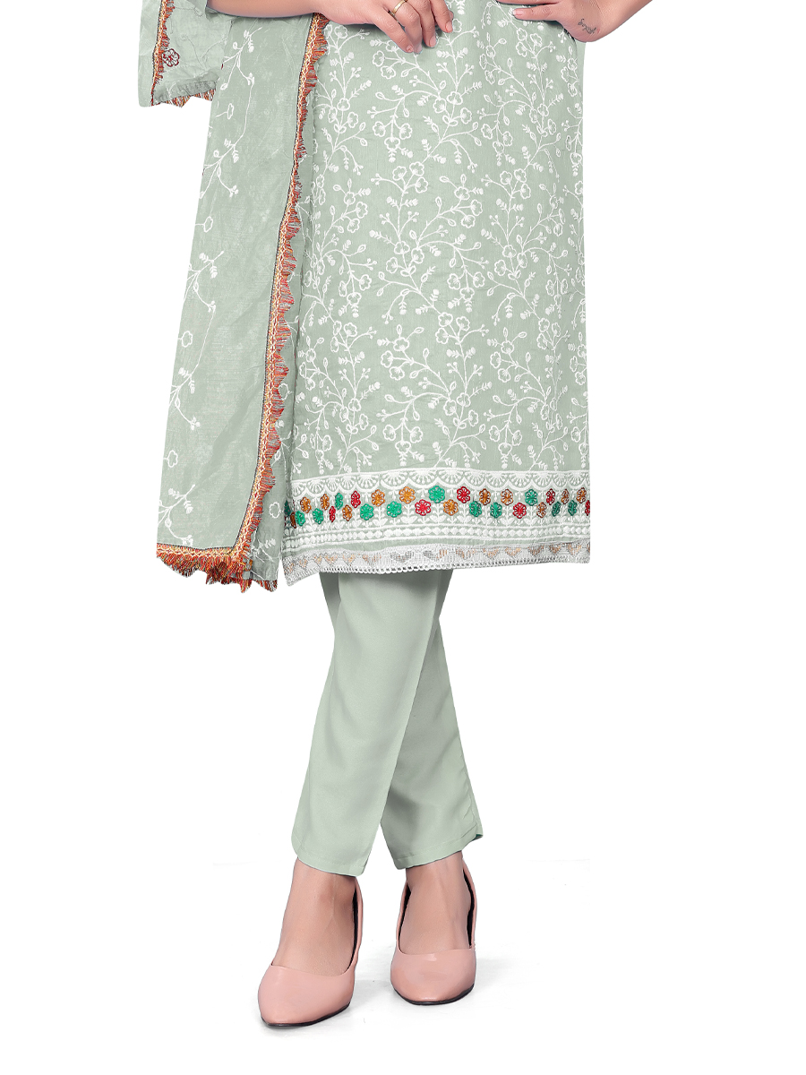 Beige Modal Chanderi Embroidered Casual Festival Churidar Salwar Kameez