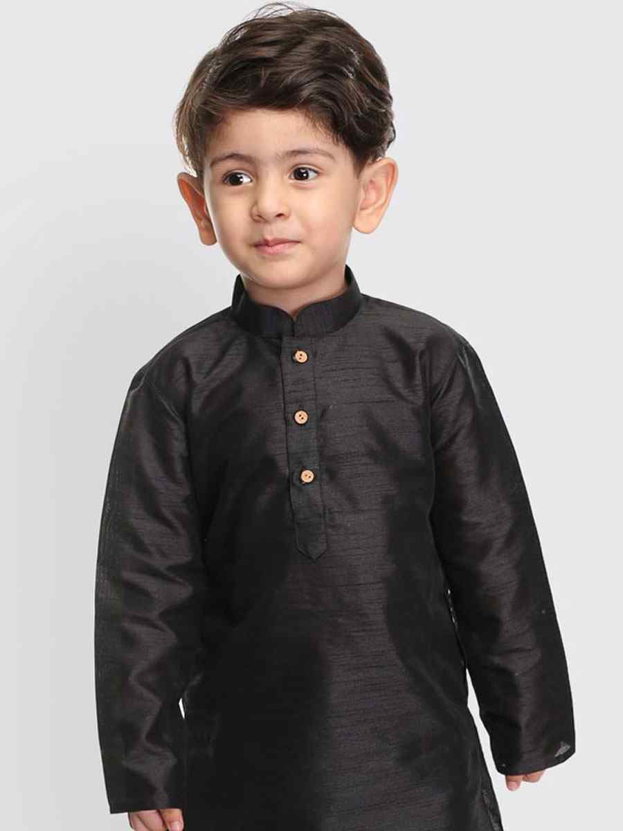 Black Art Dupion Zardosi Festival Kurta Pyjama Boys Wear