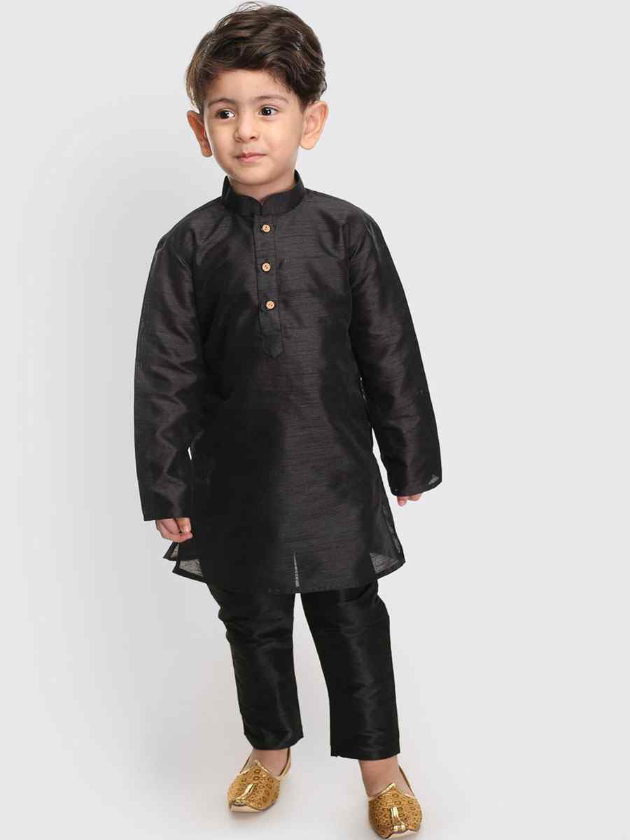 Black Art Dupion Zardosi Festival Kurta Pyjama Boys Wear