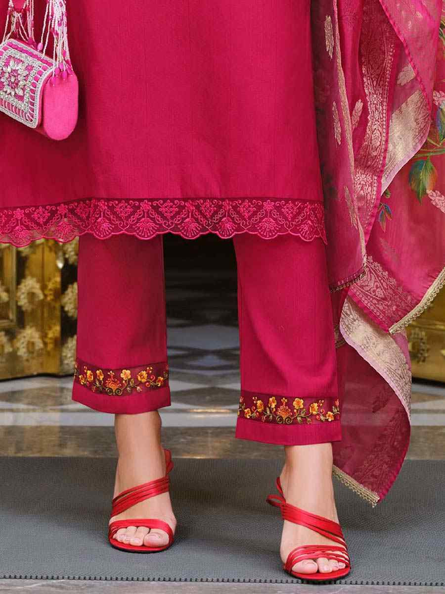 Black Banarasi Jacquard Silk Embroidered Festival Mehendi Ready Pant Salwar Kameez