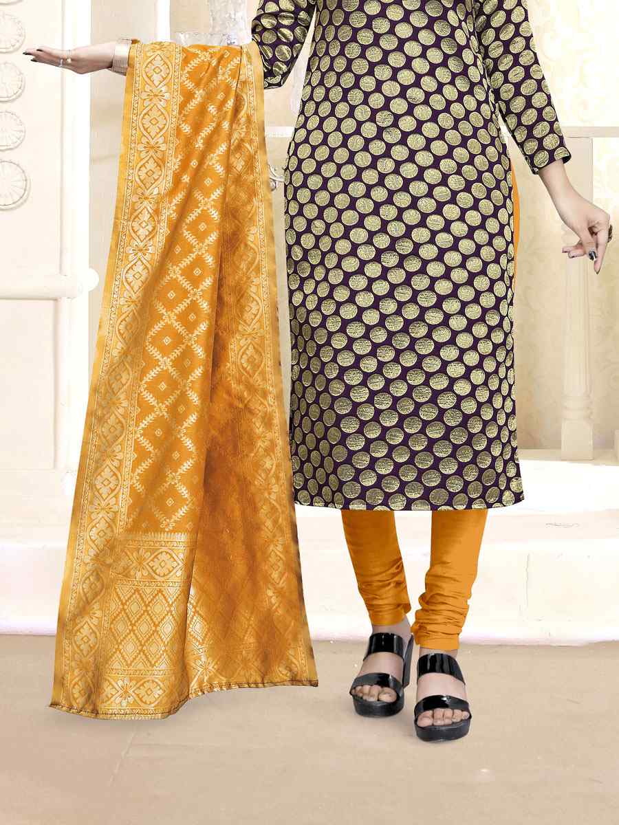 Black Banarasi Silk Handwoven Wedding Festival Churidar Salwar Kameez