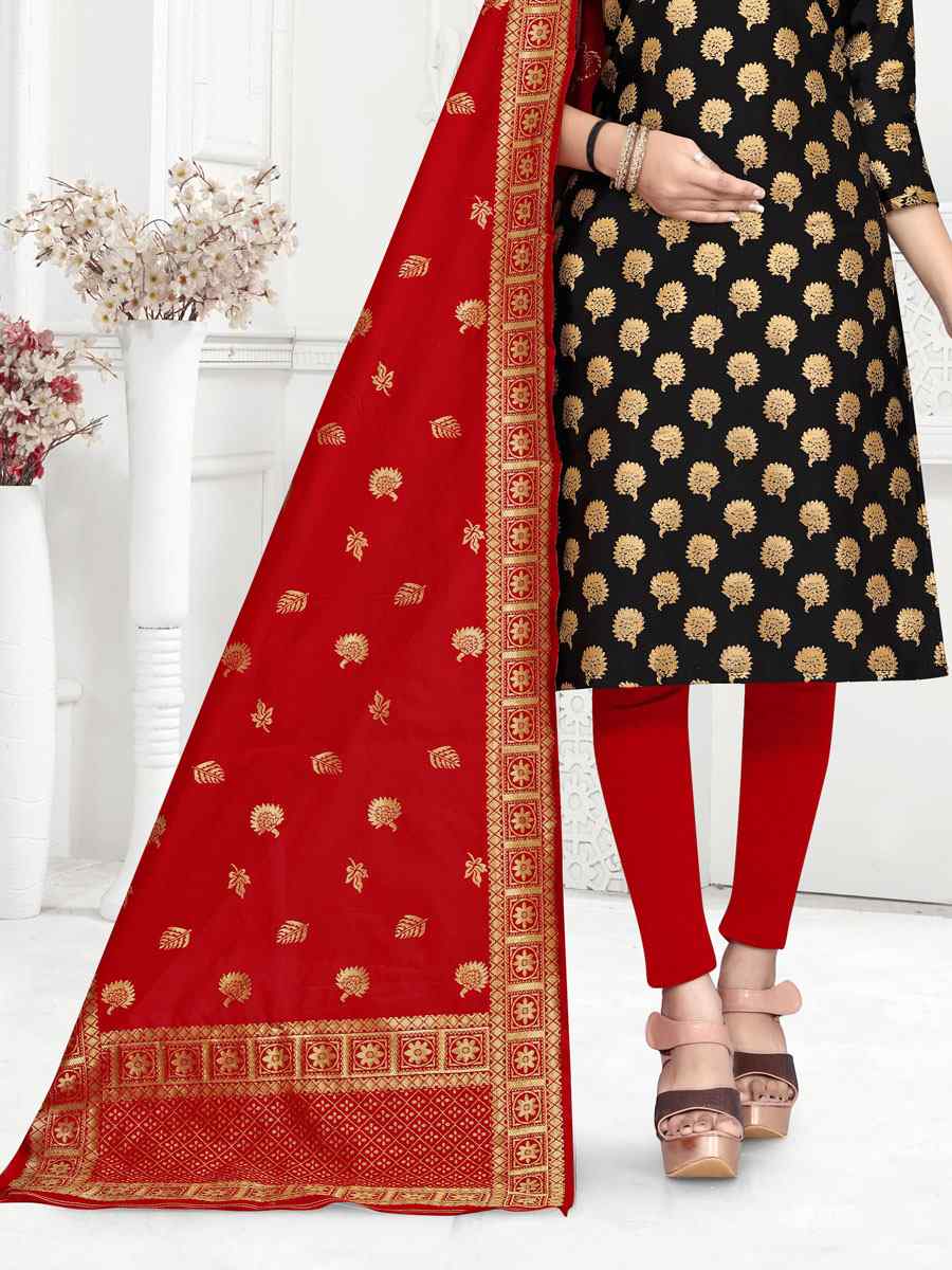 Black Banarasi Silk Handwoven Wedding Festival Pant Salwar Kameez