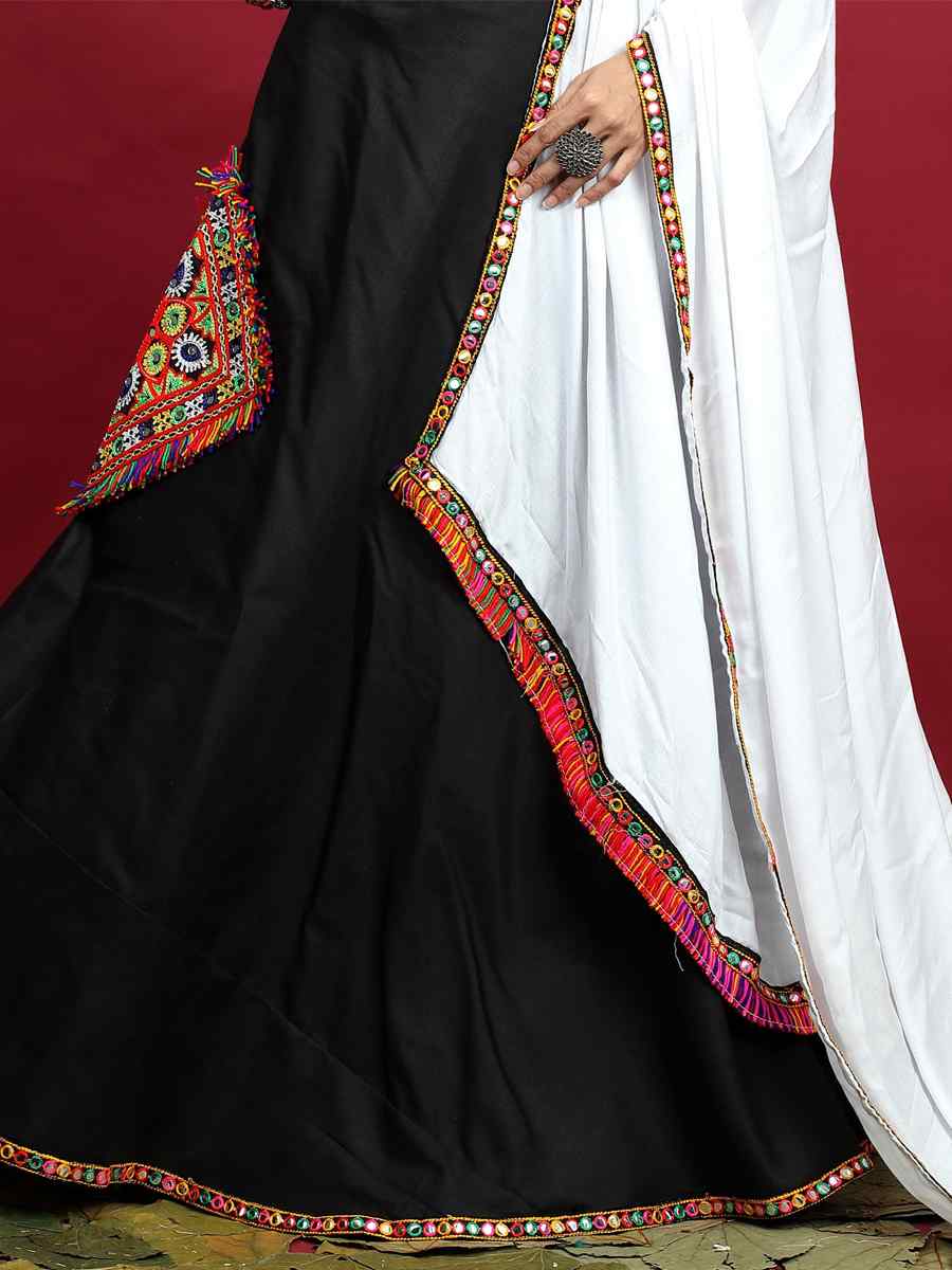 Black Cotton Printed Mehendi Festival Traditional Lehenga Choli