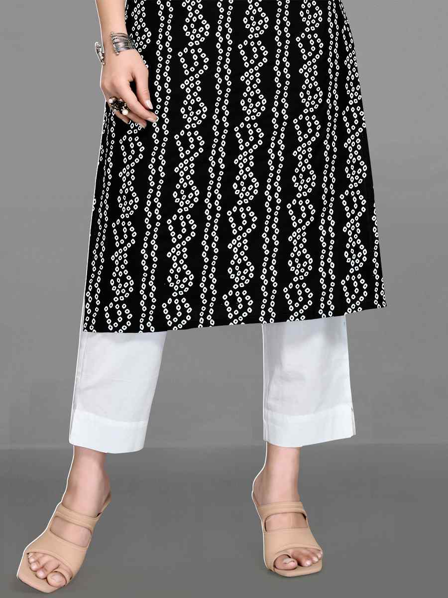 Black Heavy 14 kg Rayon Printed Casual Festival Kurti