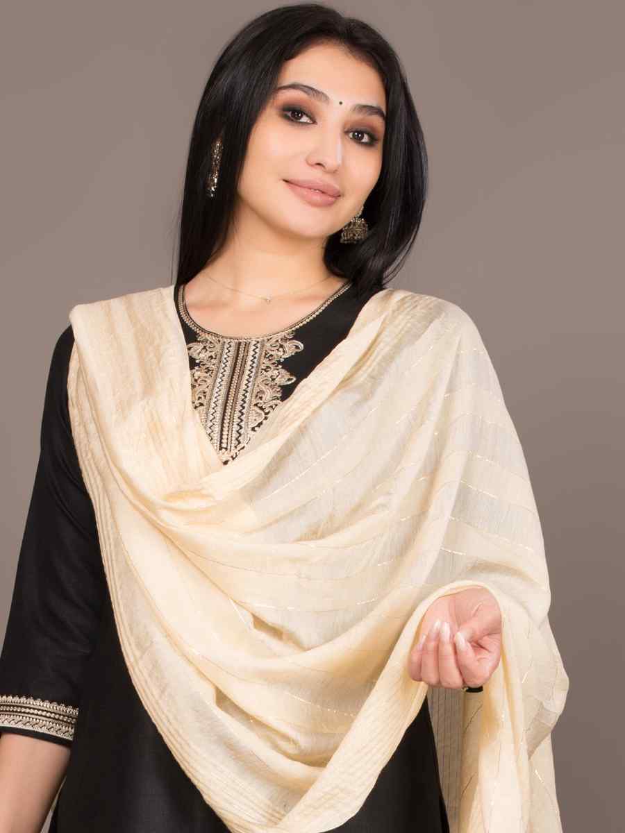 Black Magic Slub Embroidered Festival Casual Ready Pant Salwar Kameez