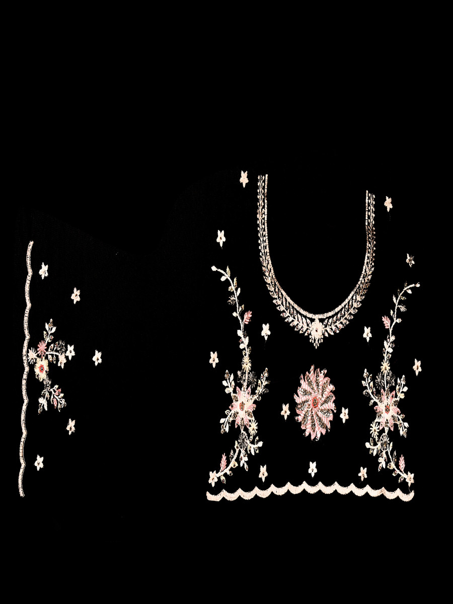 Black Net Embroidery Zari Wedding Reception Party Festival Casual Heavy Border Sarees