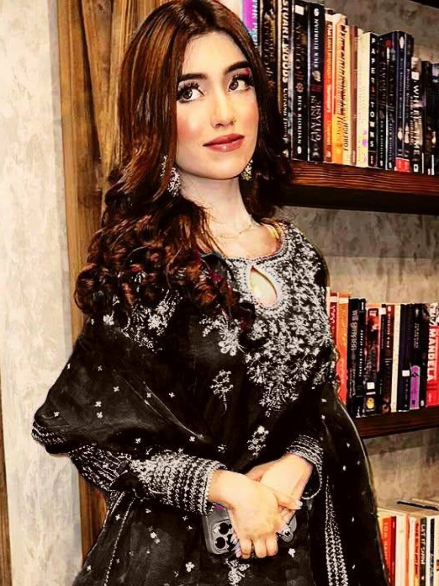 Black Organza silk Embroidery Zari Sequins Wedding Party Festival Casual Ready Palazzo Pant Salwar Kameez