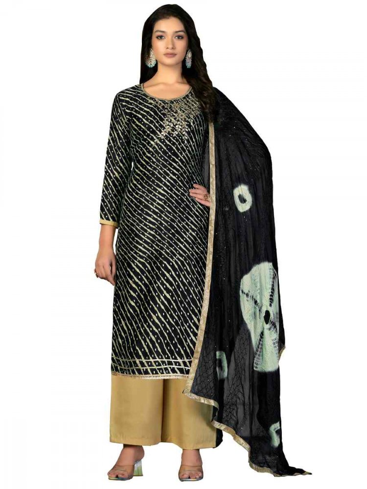 Black Premium Jam Cotton Handwoven Casual Festival Pant Salwar Kameez