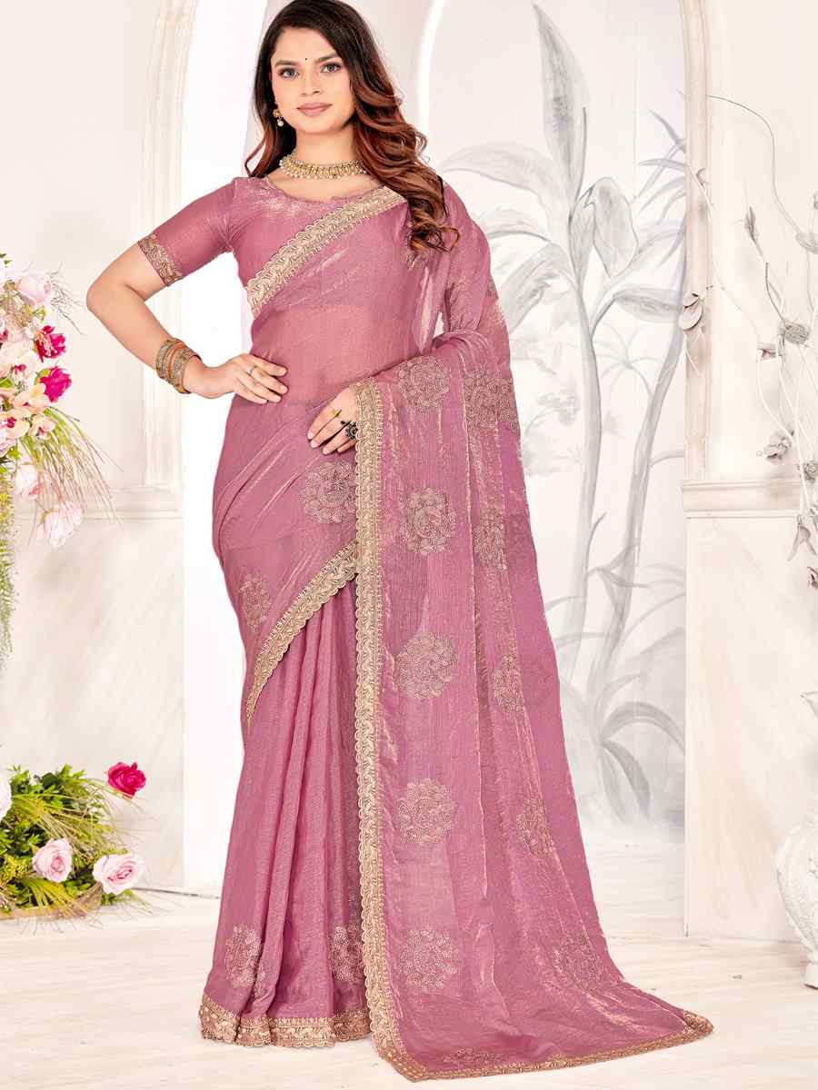 Black Silk Embroidered Festival Wedding Fancy Heavy Border Saree