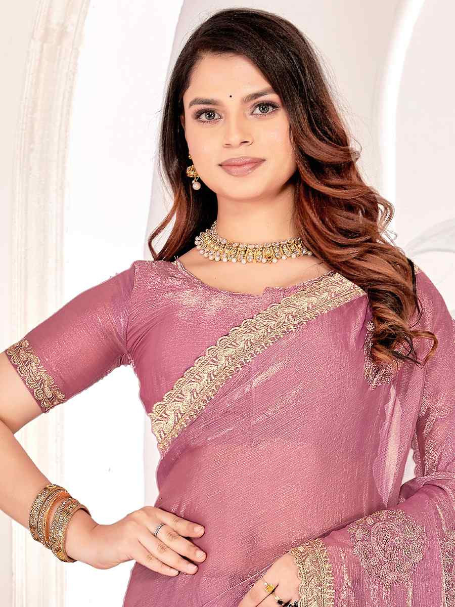 Black Silk Embroidered Festival Wedding Fancy Heavy Border Saree