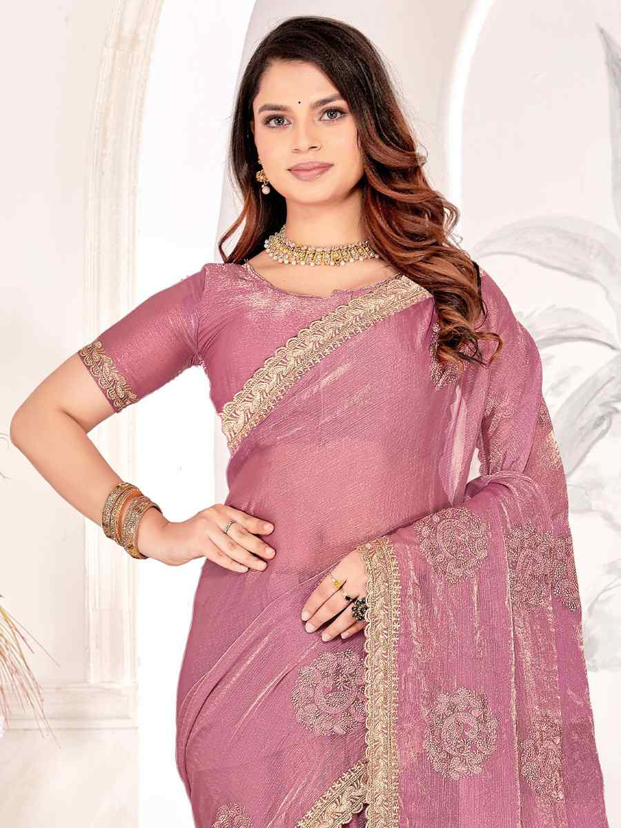 Black Silk Embroidered Festival Wedding Fancy Heavy Border Saree