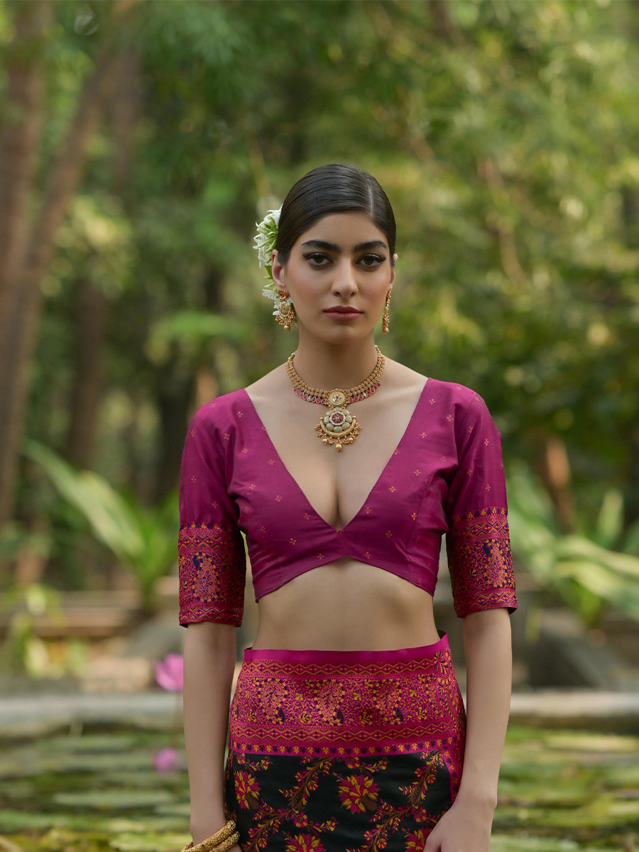 Black Soft Pashmina Silk Zari Handwoven Casual Reception Festival Wedding Fancy Classic Heavy Border Sarees