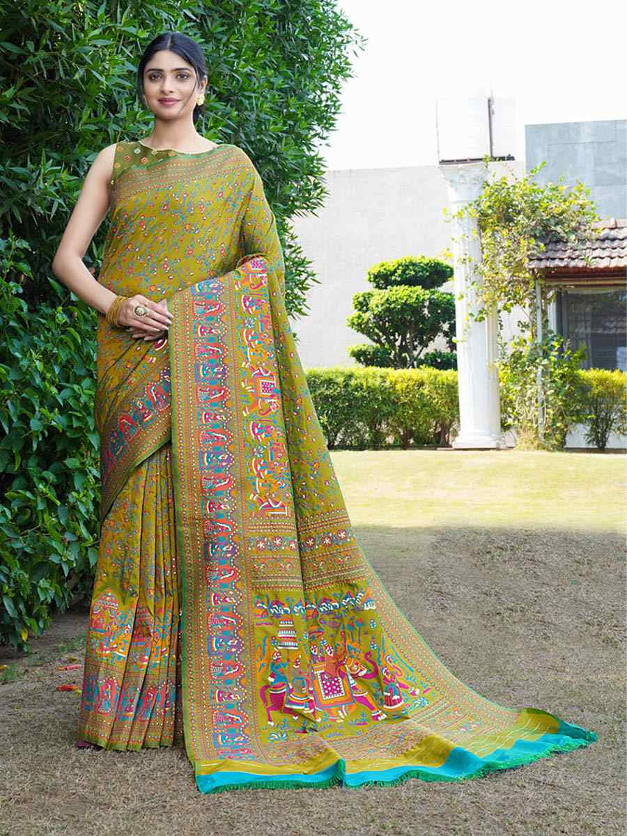 Black Soft Pure Silk Handwoven Festival Wedding Fancy Heavy Border Saree